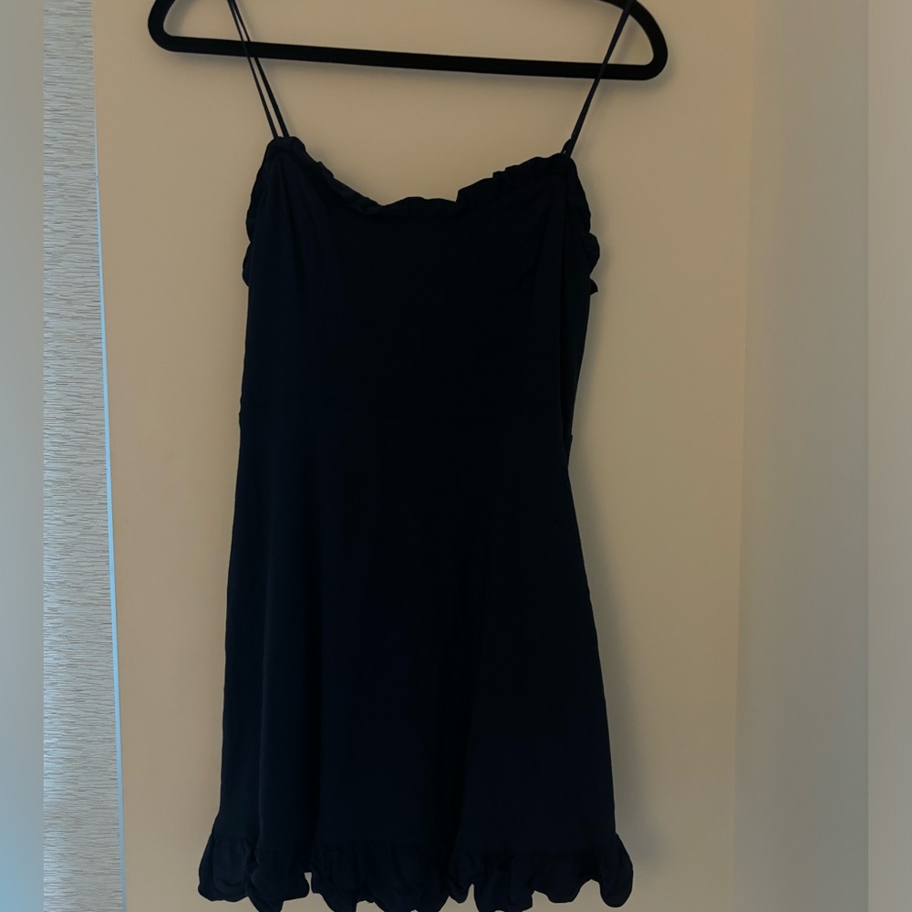 Sunday Best Navy Ruffle Dress
